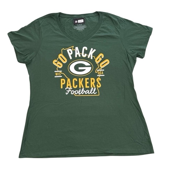 NFL Tops - Green Bay Packers T Shirt Womens XL Go Pack Go Football NFL Team Apparel NWOT
